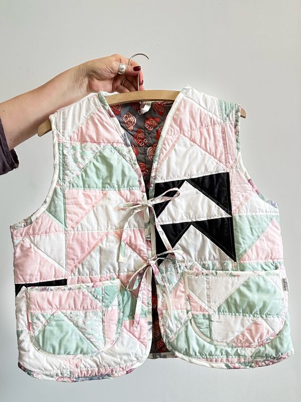 Kamizelka damska patchwork Lecące Gęsi