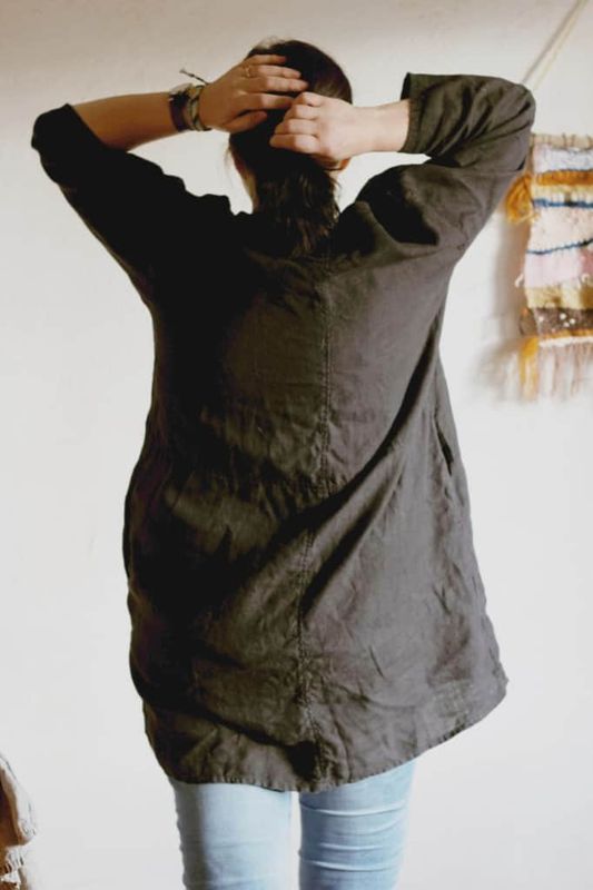 Tunika lniana Czarna