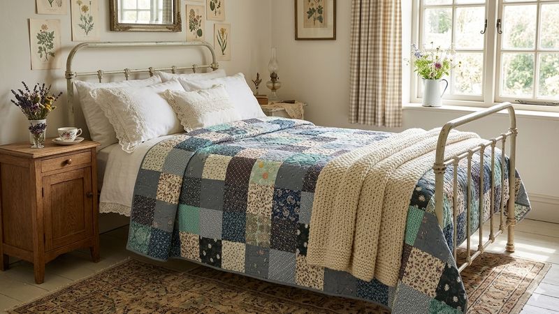 Narzuta patchworkowa Florall 154x218 cm