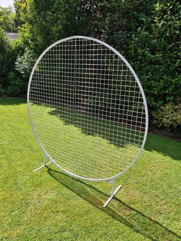 White Mesh Backdrop Frame
