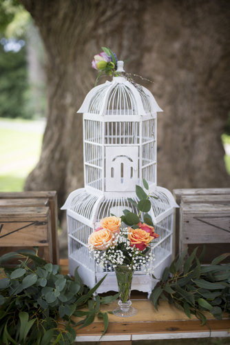 White Oriental Birdcage