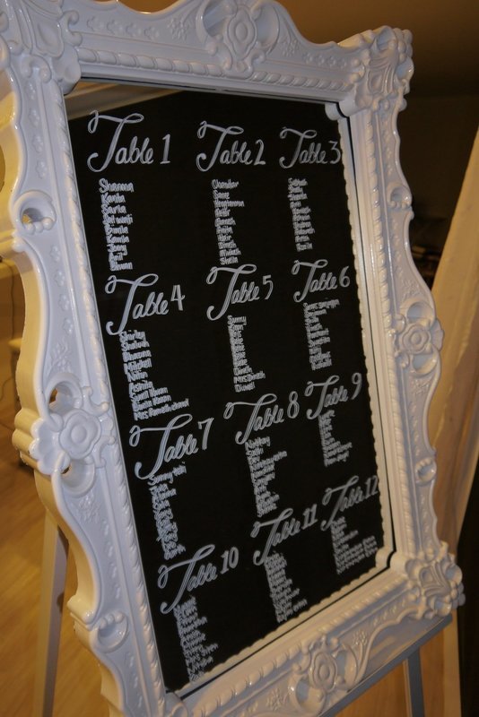 White Baroque Mirror & Easel