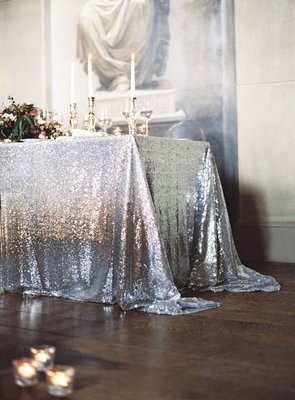 Large Sequin Oblong Tablecloth