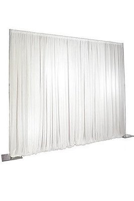 Pleated White Backdrop Curtain 6m x 3m