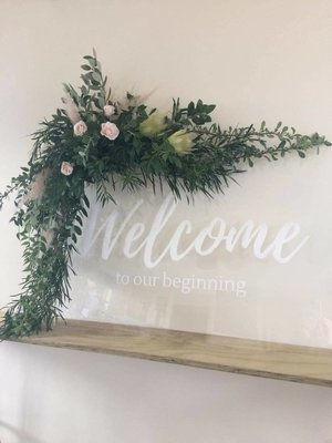 Perspex "Welcome to our beginning"