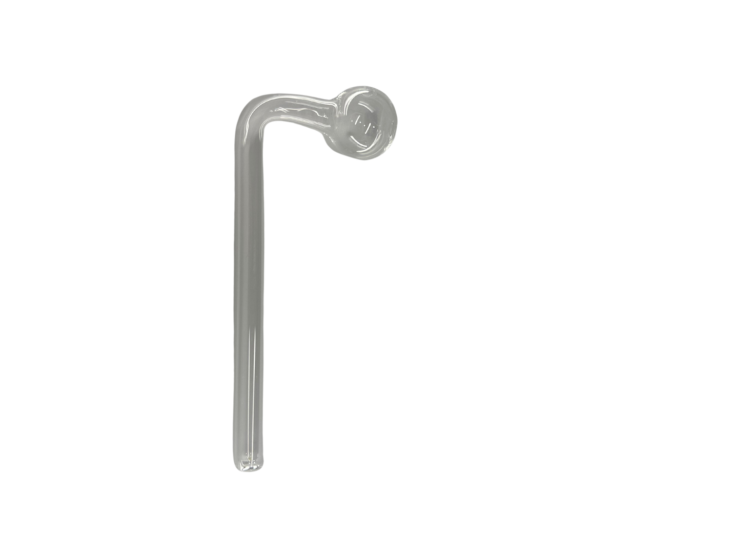 5″ Clear Glass L-Shaped Oil Burner Pipe
