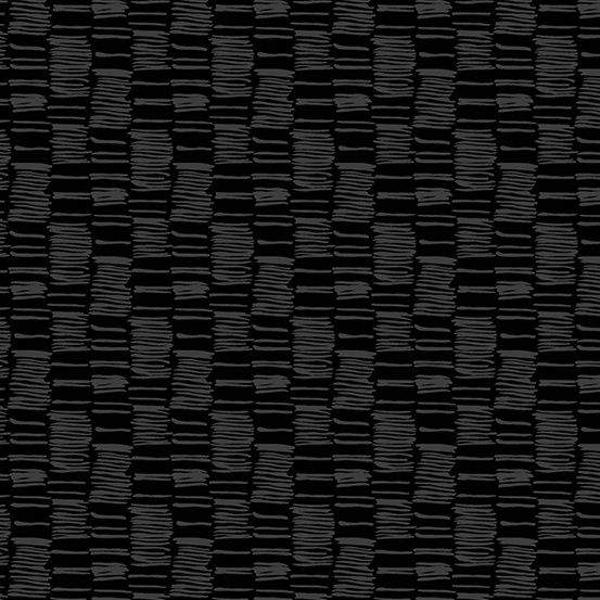Andover Fabrics Century Black on Black Hatched Stripe CS-9680-K