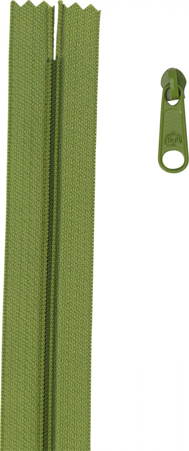 ByAnnie Zipper 4 yards #4.5 Zipper Chain 16  Pulls ZIPYD-003 Olive