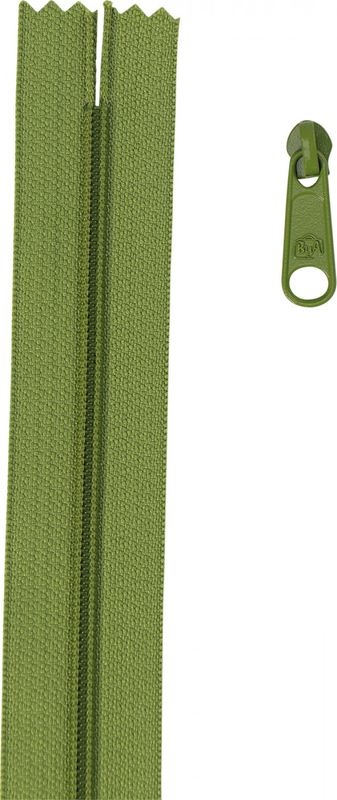 ByAnnie Zipper 4 yards #4.5 Zipper Chain 16  Pulls ZIPYD-003 Olive