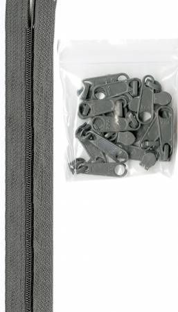 ByAnnie Zipper 4 yards #4.5 Zipper Chain 16 Pulls ZIPYD-110 Pewter