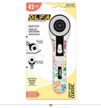 Olfa 45mm Rotary Cutter Blooming Garden OLFRTY-2GP5