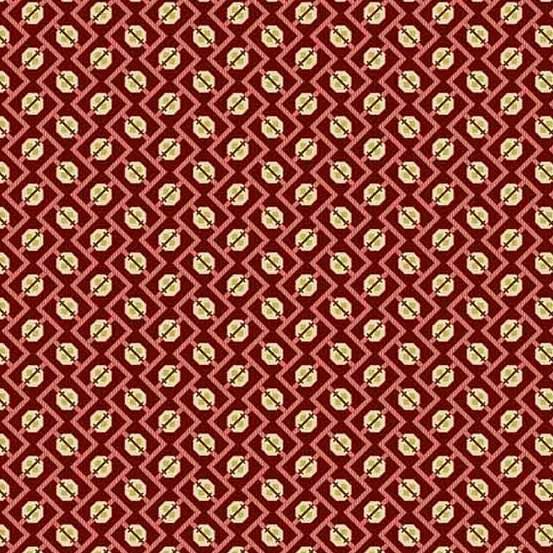 Andover Fabrics Primrose Medallion A 527 NE Ruby
