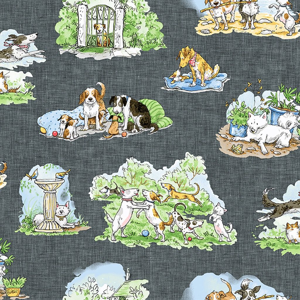Clothworks A Day in the Park Y3875 7 Dark Gray