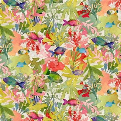 Clothworks Coral Reef Y4378-55 Multi