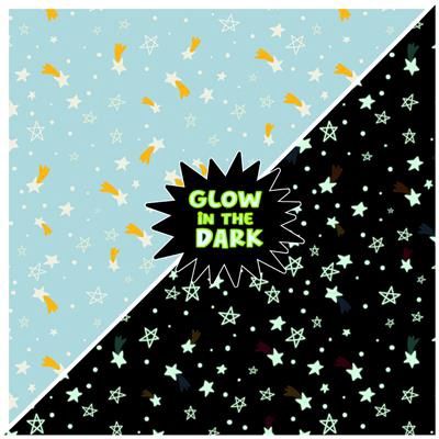 Clothworks Blast Off! Y4390-33 Aqua