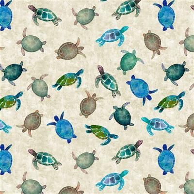 Clothworks Coral Reef Y4379-12 Khaki