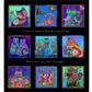 Clothworks Fantasticats Digital Panel Y4339-3M Blk Metallic