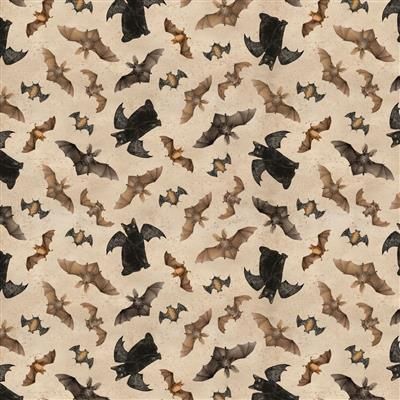 Clothworks Gothic Halloween Y4441-12 Khaki