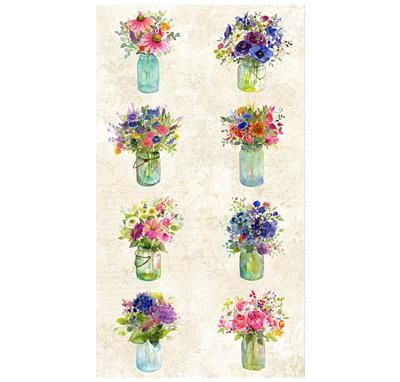 Clothworks Garden Fresh Y4254-55 Digital Panel Multi Color