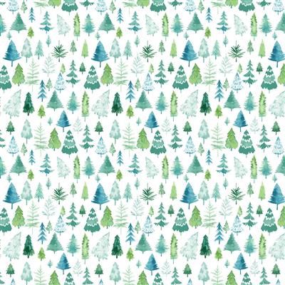 Clothworks Santa Paws Y4432-104 Teal