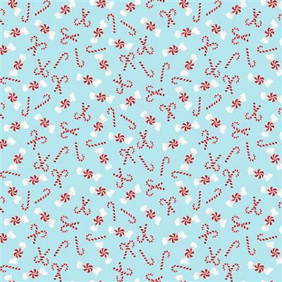 Clothworks Santa Paws Y4434-29 Light Blue
