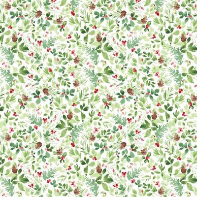 Clothworks Santa Paws Y4433-1 White