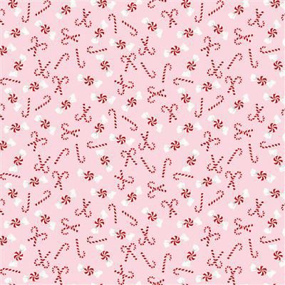 Clothworks Santa Paws Y4434-42 Pink