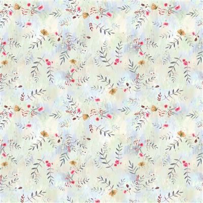 Clothworks Serenity Digital Fronds Y4316-109 Light Mint
