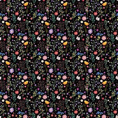 Clothworks Simple Life Digital Y4335-3 Black