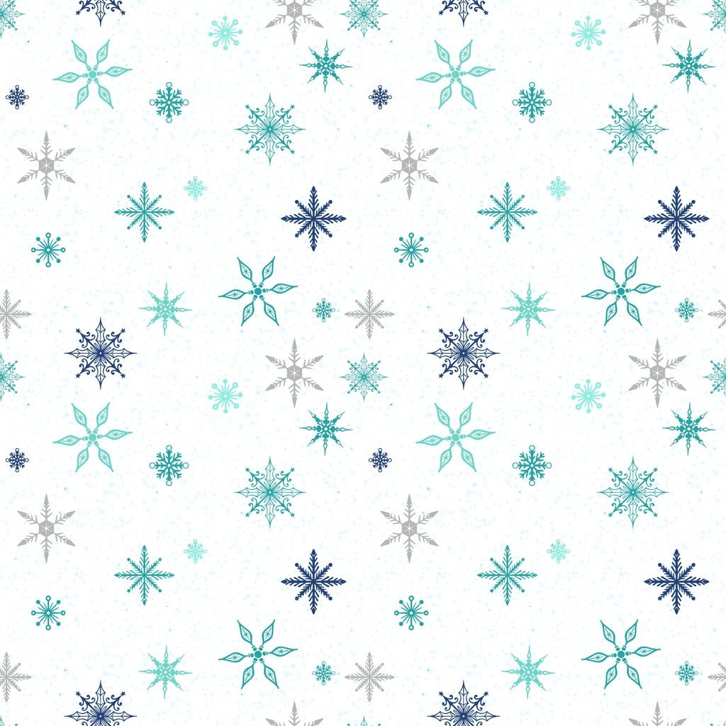 Clothworks Snow Drift Digital Snowflakes Y4203-1
