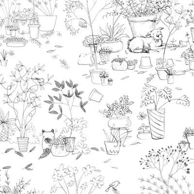 Clothworks What Friends Are For Y4269-7 Dark Gray