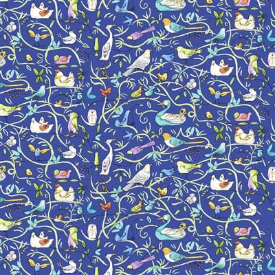 Clothworks What Friends Are For Y4270-31 Royal Blue