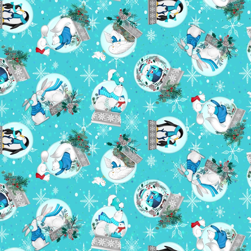 Clothworks Snow Drift Digital Snowflakes Y4200-101