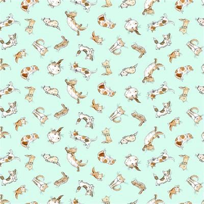 Clothworks What Friends Are For Y4272-100 Light Turquoise