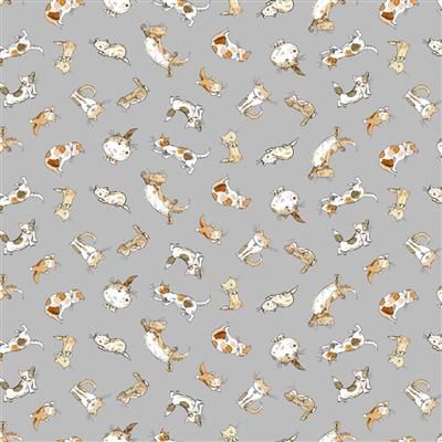 Clothworks What Friends Are For Y4272-5 Light Gray