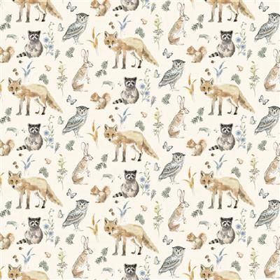 Clothworks Wildwood Digital Y4371-57 Cream