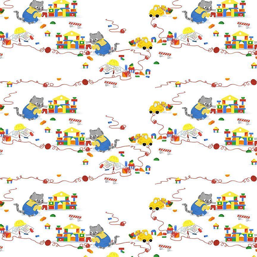 Dear Stella Cats at Work Stella-DLW3198 White