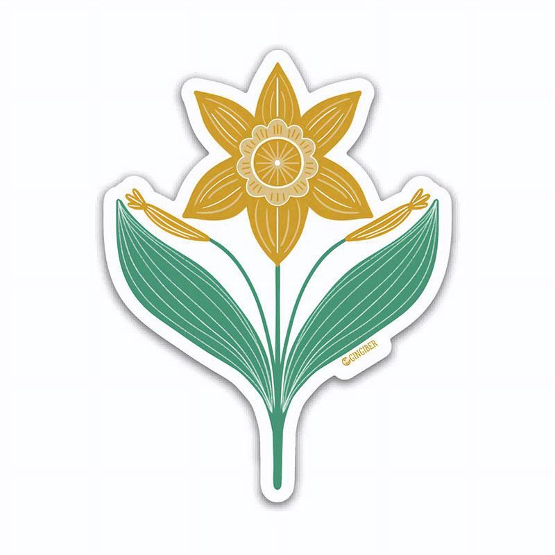 Gingiber Imaginary Flowers Daffodil Sticker GB ST2084