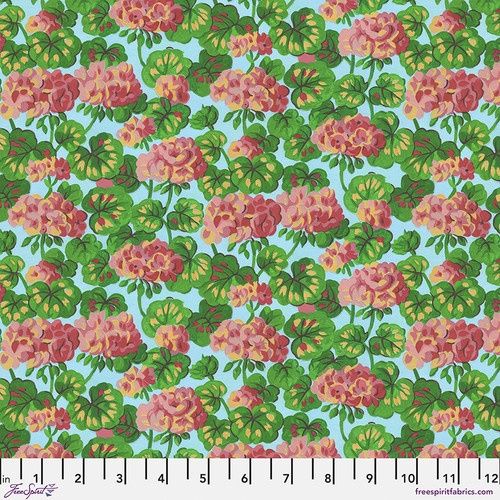 FreeSpirit Fabrics Cottage Garden by Snow Leopard Designs PWSL131 Blue