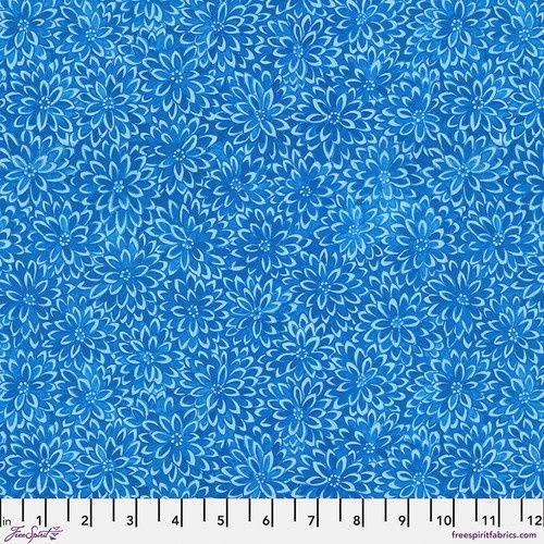 FreeSpirit Fabrics Cottage Garden by Snow Leopard Designs PWSL142 Blue