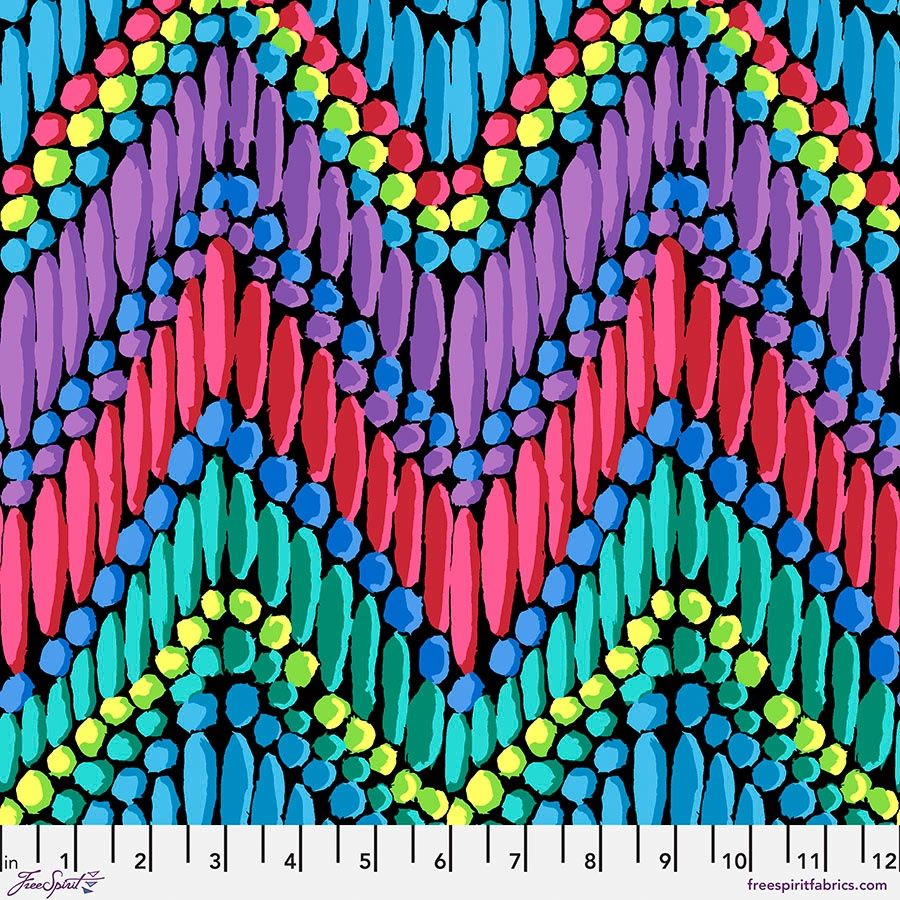 FreeSpirit Fabrics February 2023 by Kaffe Fassett Beaded Curtain PWGP191.Contrast