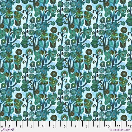 FreeSpirit Fabrics L&#39;Heure Bleue PWES025.Babyblue