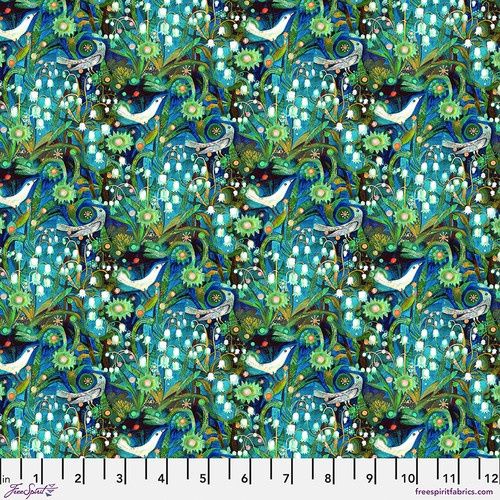 FreeSpirit Fabrics L&#39;Heure Bleue PWES033.Midnight