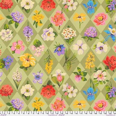 FreeSpirit Fabrics Nation of Flowers PWMN042.Sage