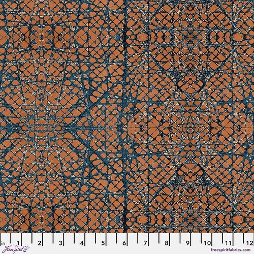 FreeSpirit Fabrics Rust &amp; Bloom by Sarah Sczepanski Artextiles Trailing Vines - Orange Lily PWSS023.ORANGELILY