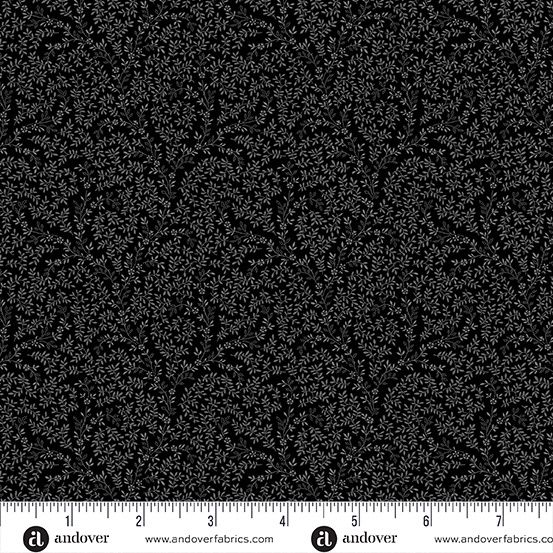 Andover Fabrics Century Black on Black II CS931K