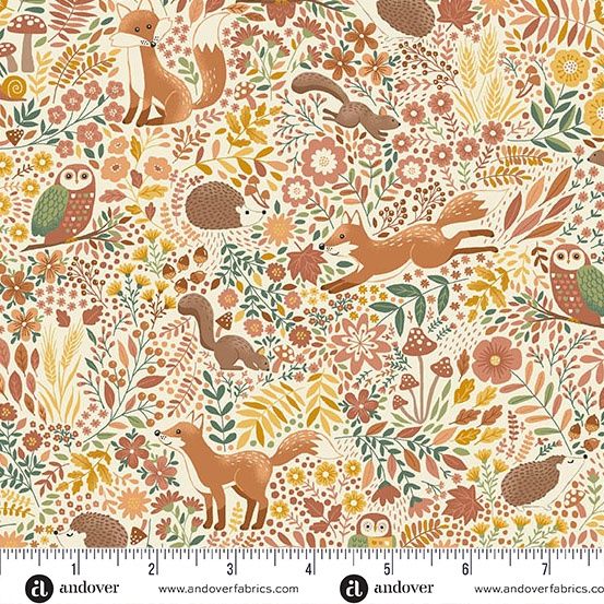 Makower UK Hello Autumn MU-096-Q Cream