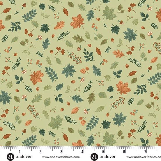 Makower UK Hello Autumn MU-097-G Green