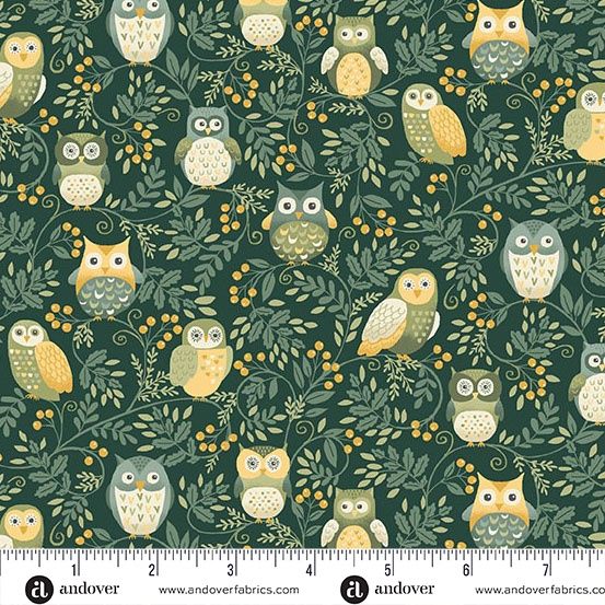 Makower UK Hello Autumn MU-099-G Green