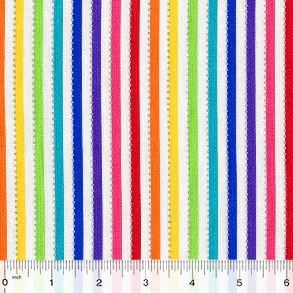 Anthology Fabrics BeColourful Beaded Stripe BC28Q 14 Multi White